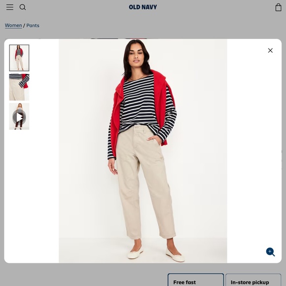 Old Navy High Waisted OGC Chino Pants Size L - Picture 1 of 7